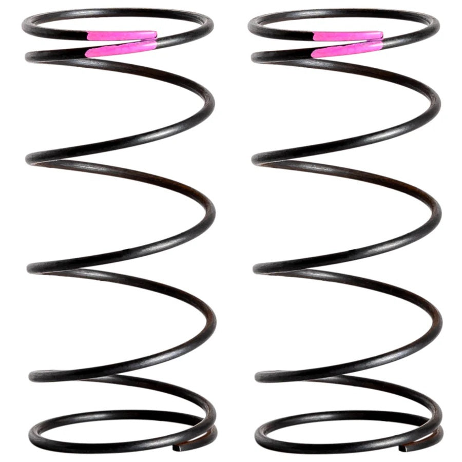 1UP Racing X-Gear 13mm Buggy Front Springs – 3X Hard 6.00T Pink – Made in Japan (10517)