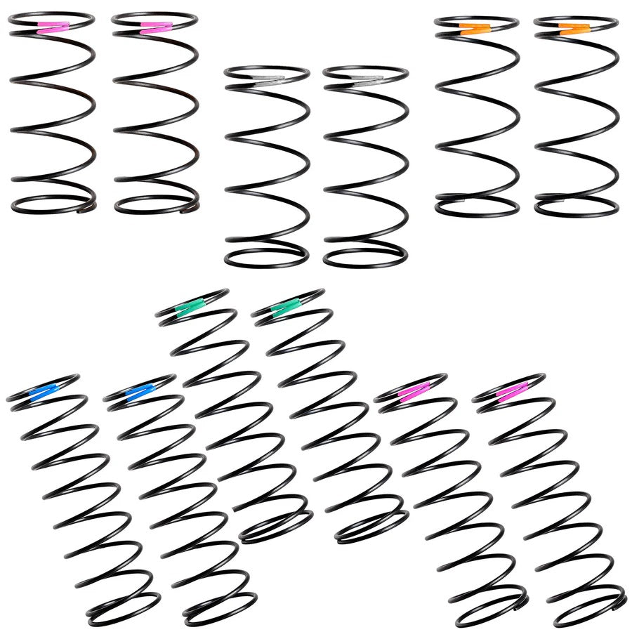 1UP Racing X-Gear 13mm Buggy Front & Rear Springs – Firm Set Pro – 6 Pair Complete Kit (10530)