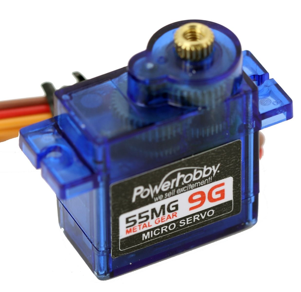 Power Hobby 55MG Economy Sub-Micro Metal-Gear Analog Servo — 27 oz / 0.11 sec @ 6V (9g)