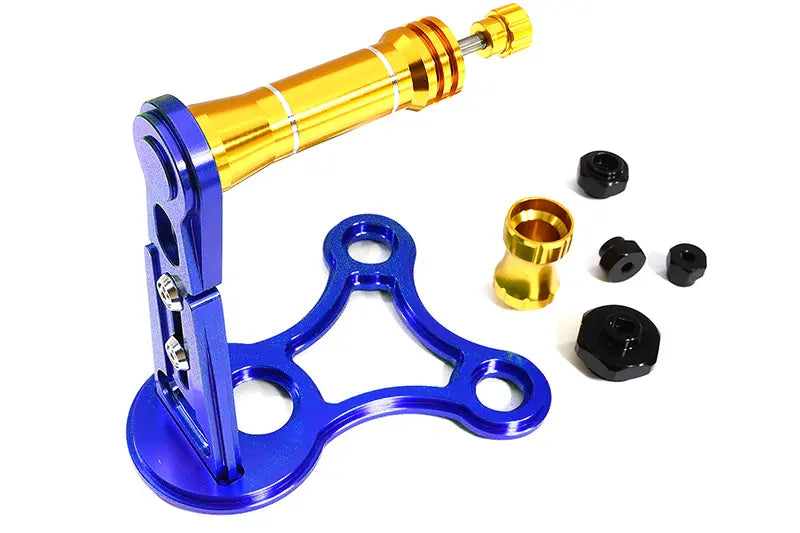 Integy Universal Tire Balancer for 1/5 1/8 & 1/10 Vehicles w/ 12mm 14mm 17mm & 24mm Hex C25884BLUE
