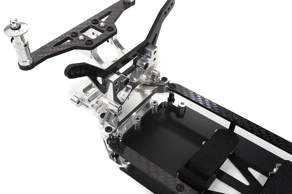 Integy Silver Alloy & Carbon Fiber Complete Chassis Conversion Kit for Team Associated DR10 Drag RTR C32548SILVER