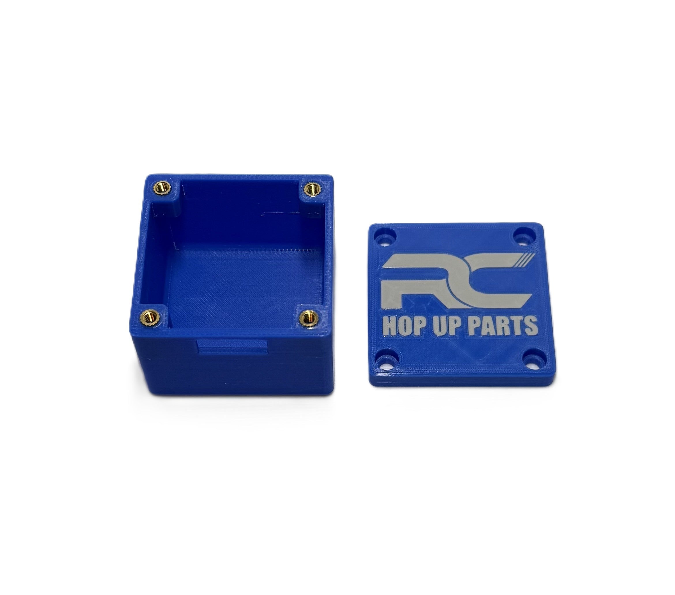RC Hop Up Parts Large RC Receiver Box Blue, Threaded M3 Inserts and Lid for CEN Racing F450, F250, Sicario