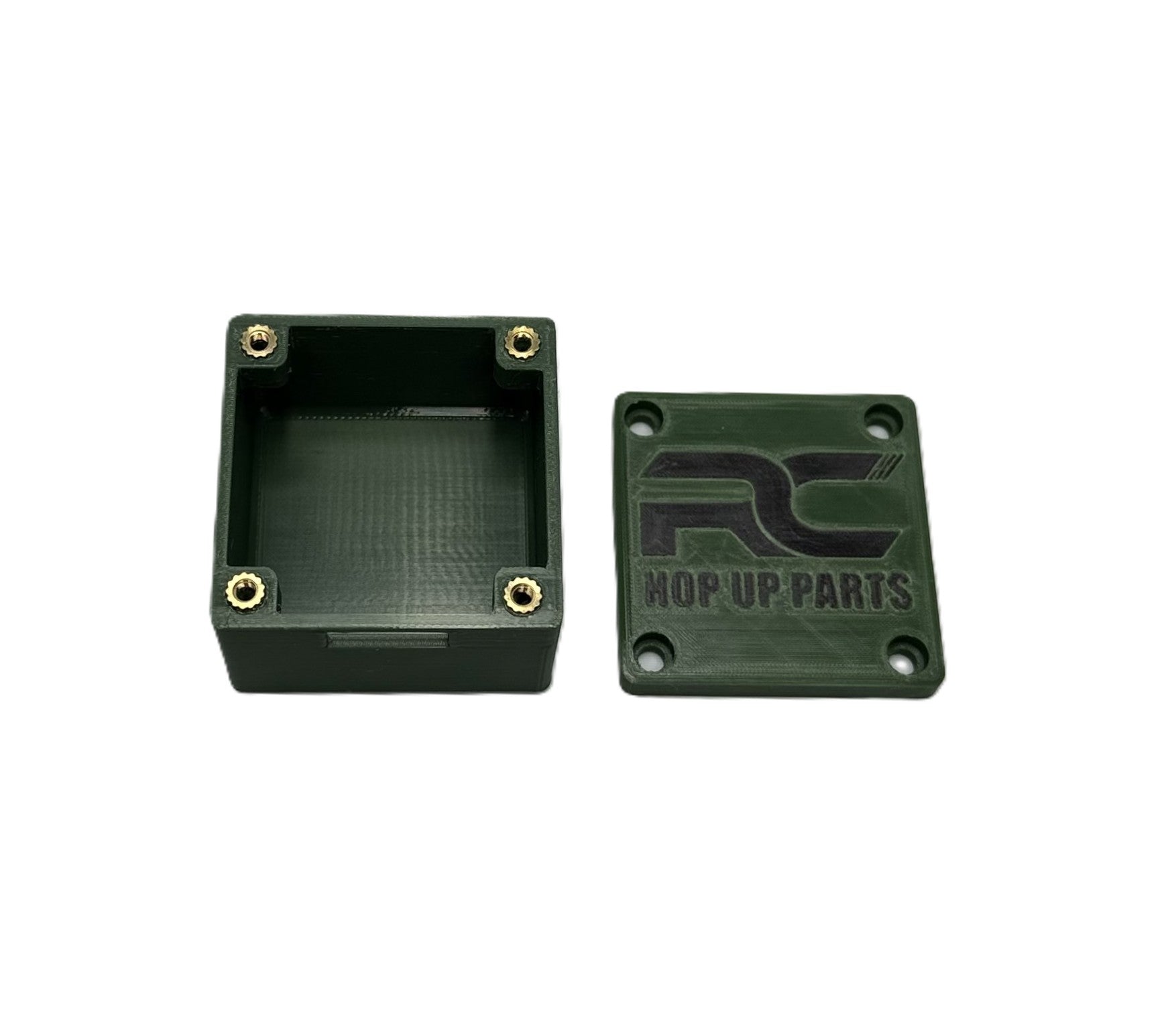 RC Hop Up Parts Green Large RC Receiver Box with Lid for RC Cars and Trucks