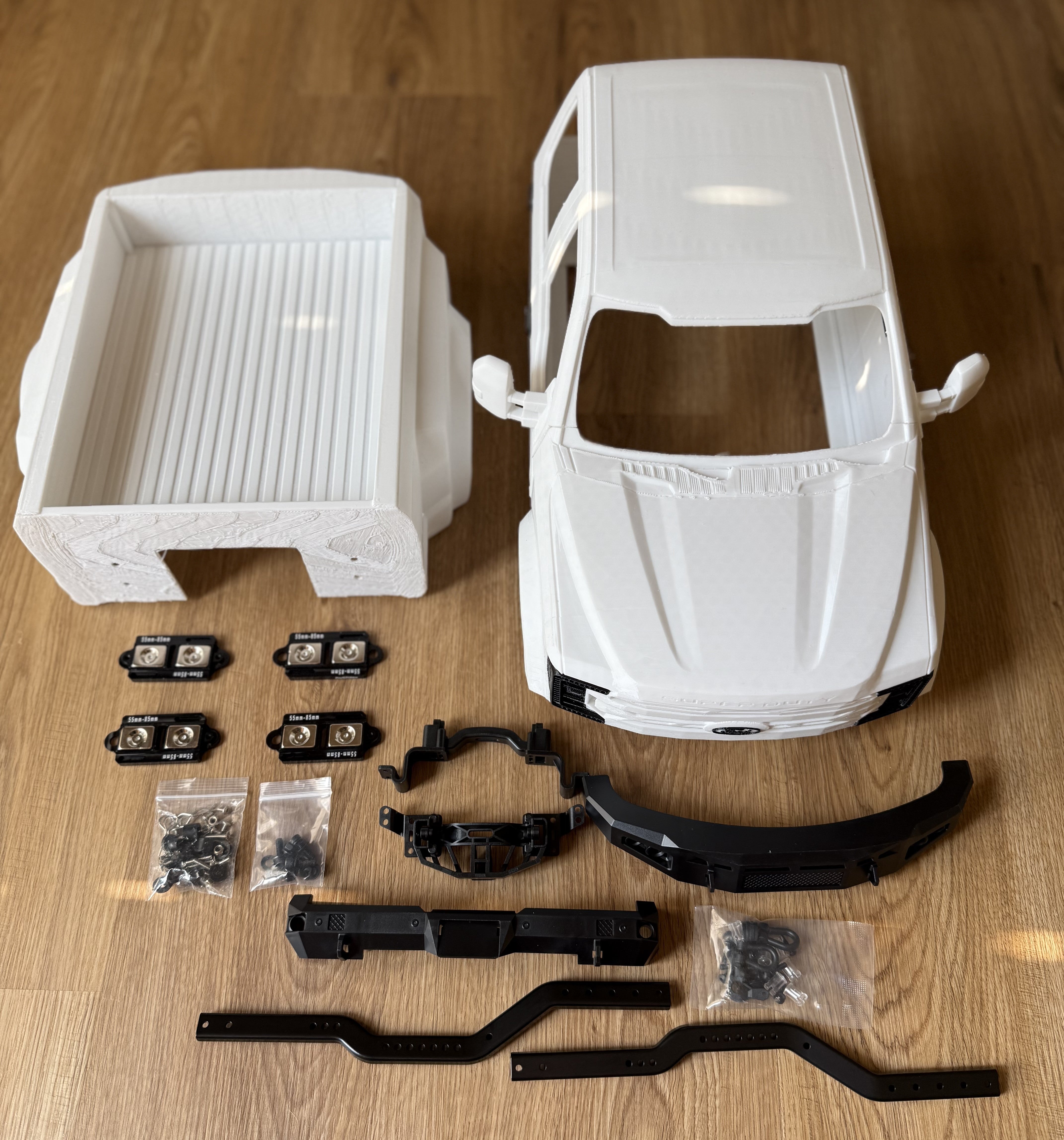 RC Hop Up Parts - CEN Racing F450 3D Printed Body with Magnetic Body Mounts and CEN Racing Molded Bumper Set
