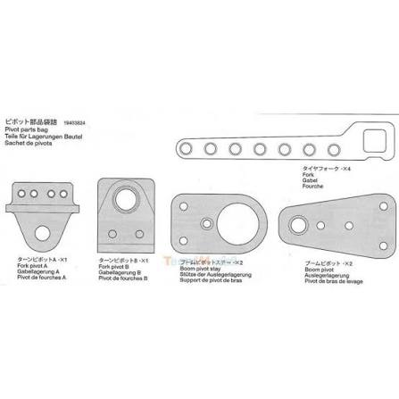 Tamiya Pivot Parts Bag for 1/14 Volvo FH16 Globetrotter 750 Tow Truck