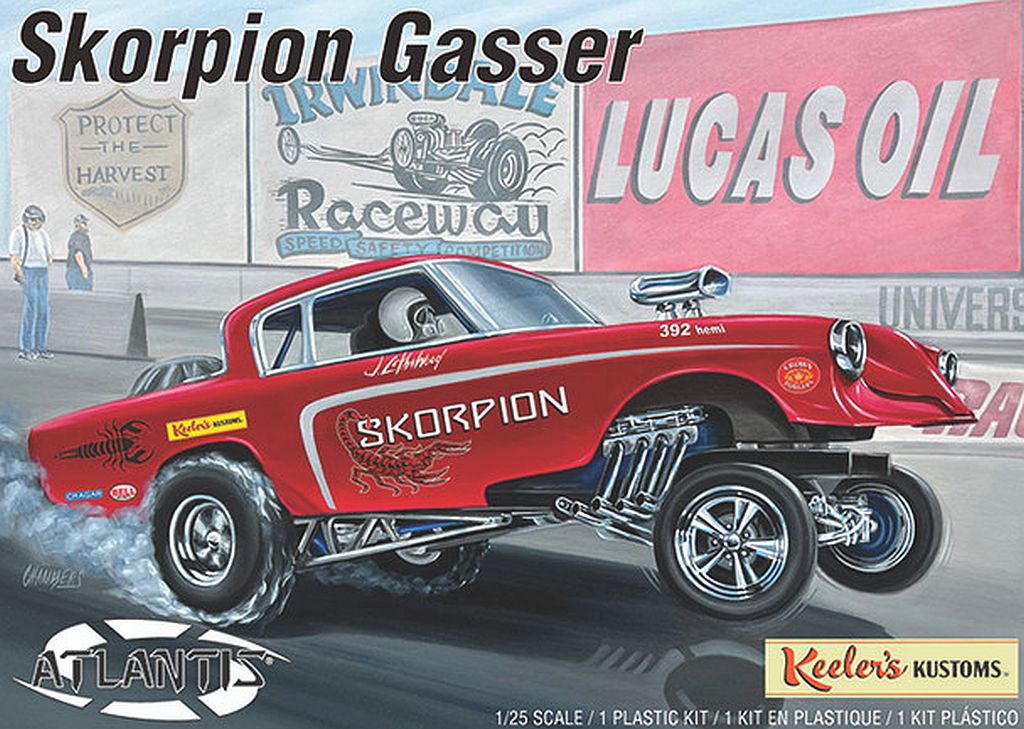 Atlantis Models 1/25 Keeler's Kustoms Skorpion '53 Studebaker Gasser Plastic Model Kit 13102