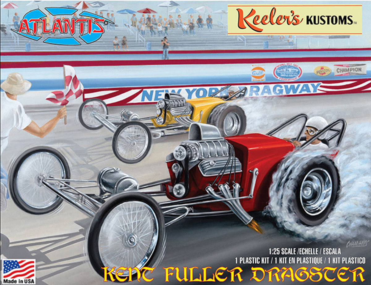 Atlantis Models 1/25 Keeler's Kustoms Kent Fuller Dragster Plastic Model Kit 13103