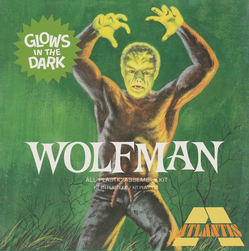 Atlantis Models Lon Chaney Jr. The Wolfman Glow-in-the-Dark Limited Edition Plastic Model Kit A450