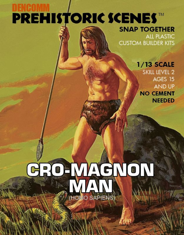 Atlantis Models DENCOMM 1/13 Prehistoric Scenes Cro-Magnon Man 55th Anniversary Kit