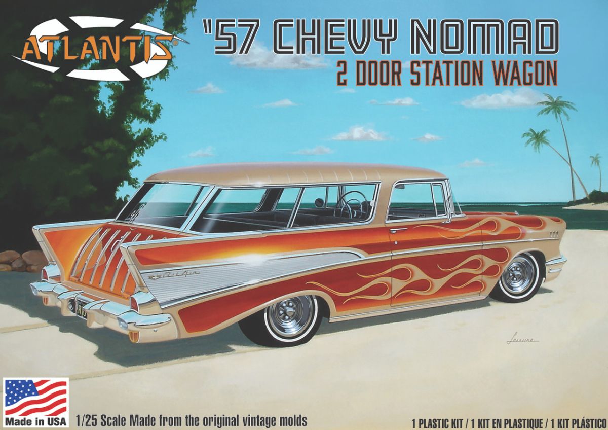 Atlantis Models 1/25 1957 Chevy Nomad Bel Air Plastic Model Car Kit