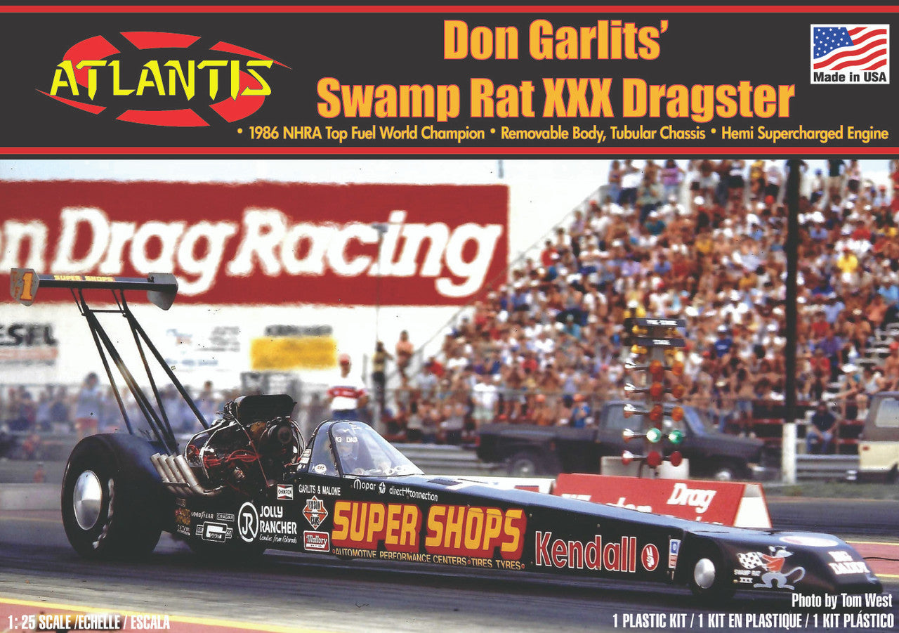 Atlantis Models 1/25 Don Garlits Swamp Rat XXX Top Fuel Dragster Plastic Model Kit H7152