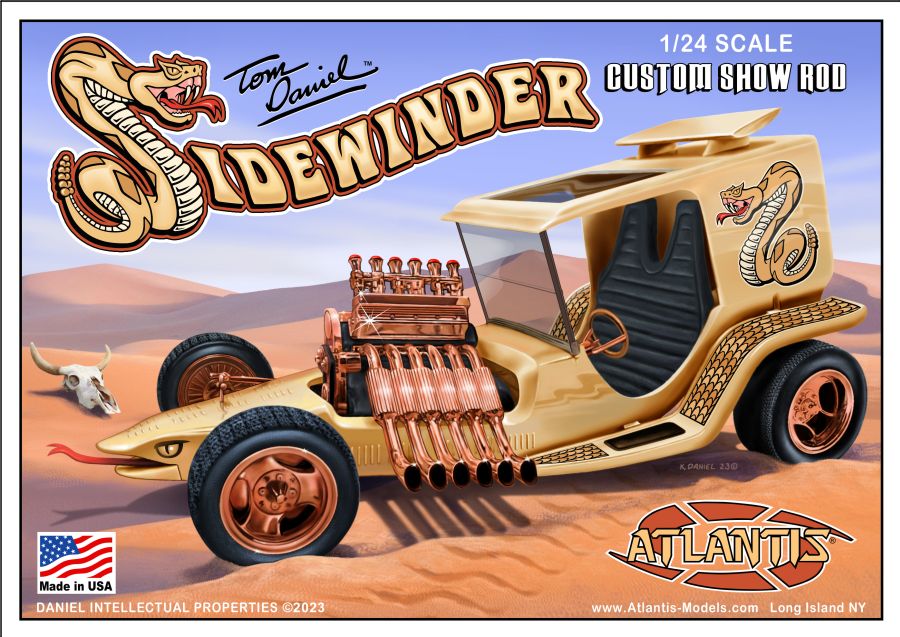 Atlantis Models 1/24 Tom Daniel Sidewinder Custom Show Rod Plastic Model Kit M2210