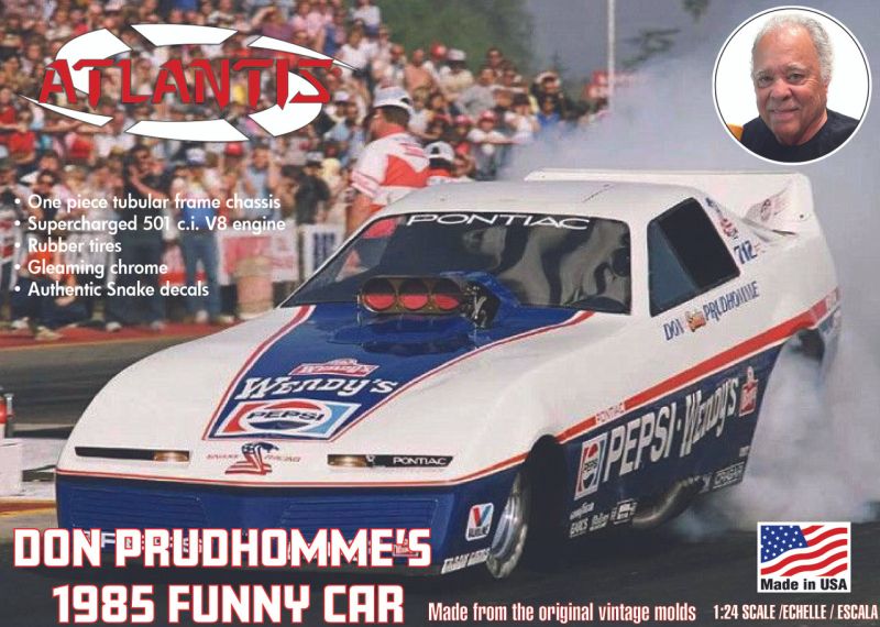 Atlantis Models 1/24 Don Prudhomme 1985 Pontiac Trans Am Funny Car Plastic Model Kit