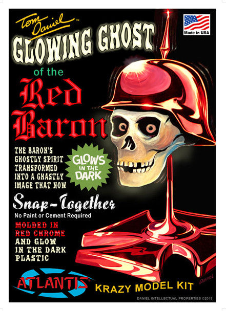Atlantis Models 1/4 Scale Tom Daniel Ghost of the Red Baron Glow Edition Plastic Model Kit M6742