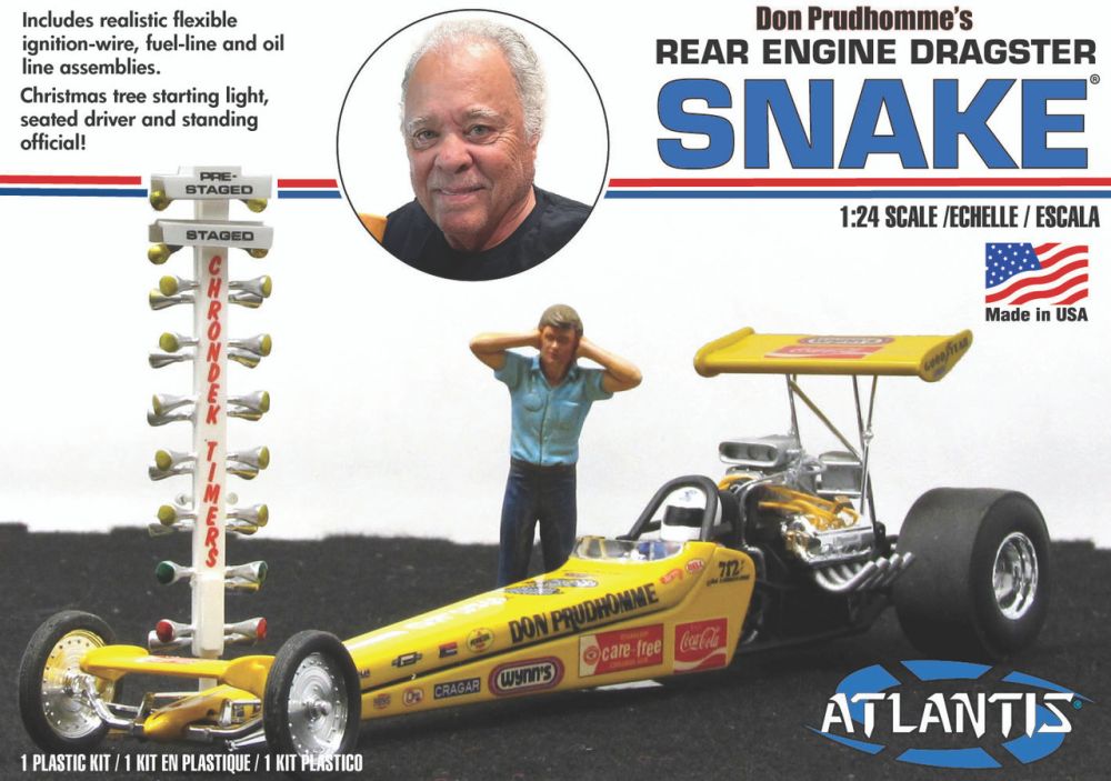 Atlantis Models 1/24 Don Prudhomme 'Snake' Rear Engine Dragster Plastic Model Kit