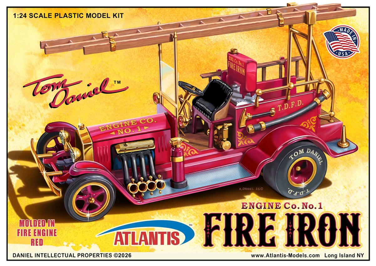 Atlantis Models 1/24 Tom Daniel Fire Iron Vintage Fire Engine Show Rod Model Kit