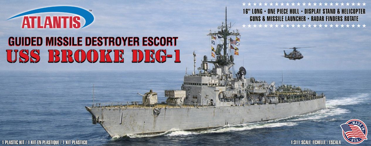 Atlantis Models 1/310 USS Brooke DEG-1 Guided Missile Destroyer Escort Plastic Model Kit