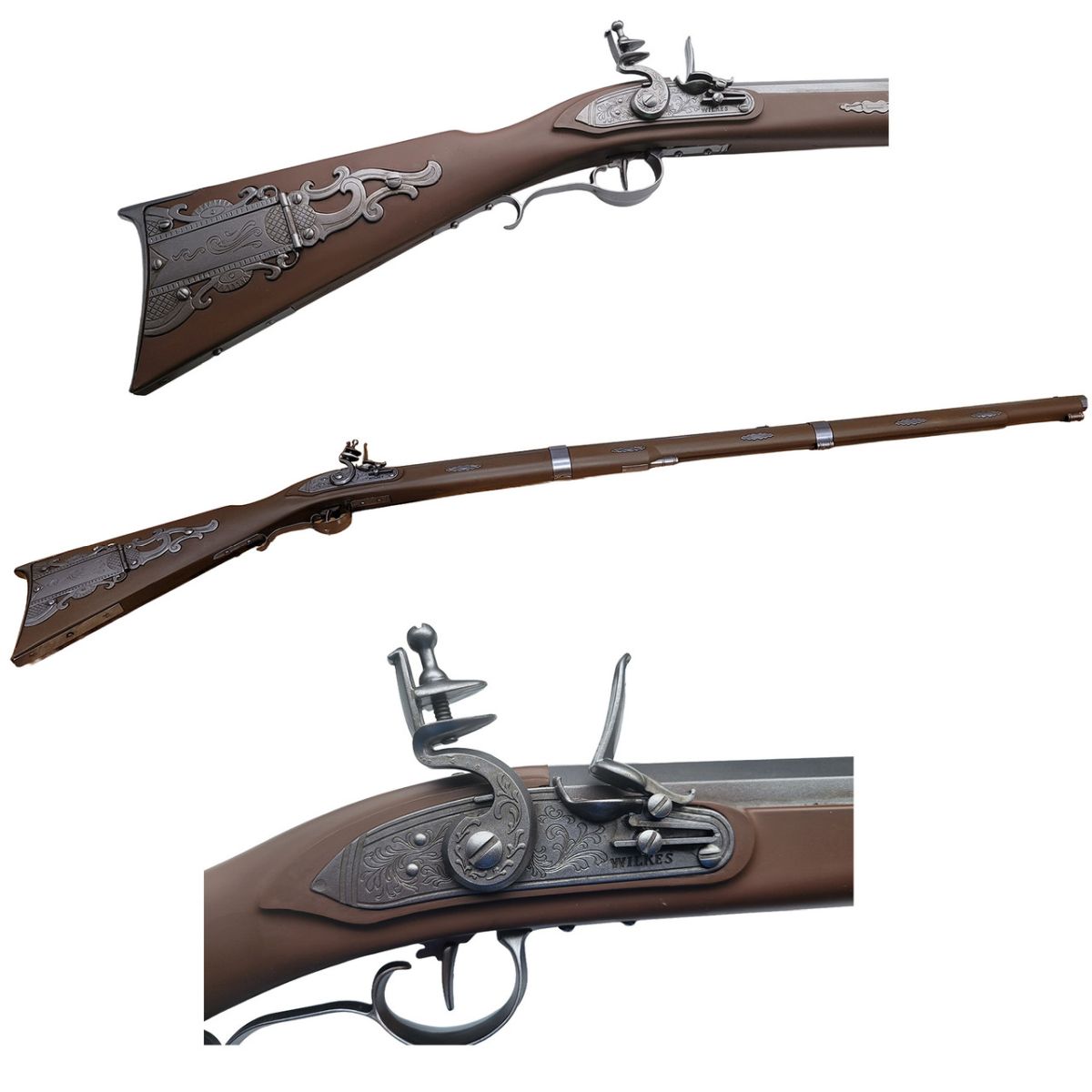 Atlantis Models 1:1 Frontiersman Kentucky Long Rifle American Muzzleloader Display Kit