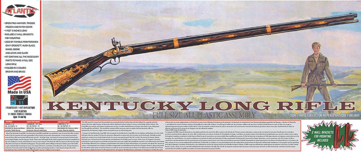 Atlantis Models 1:1 Frontiersman Kentucky Long Rifle American Muzzleloader Display Kit