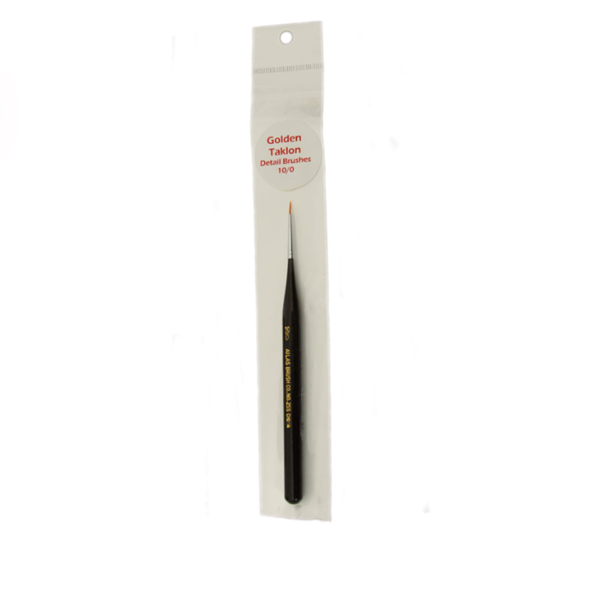 Atlas Brushes Golden Taklon Detail Brush, Size 10/0