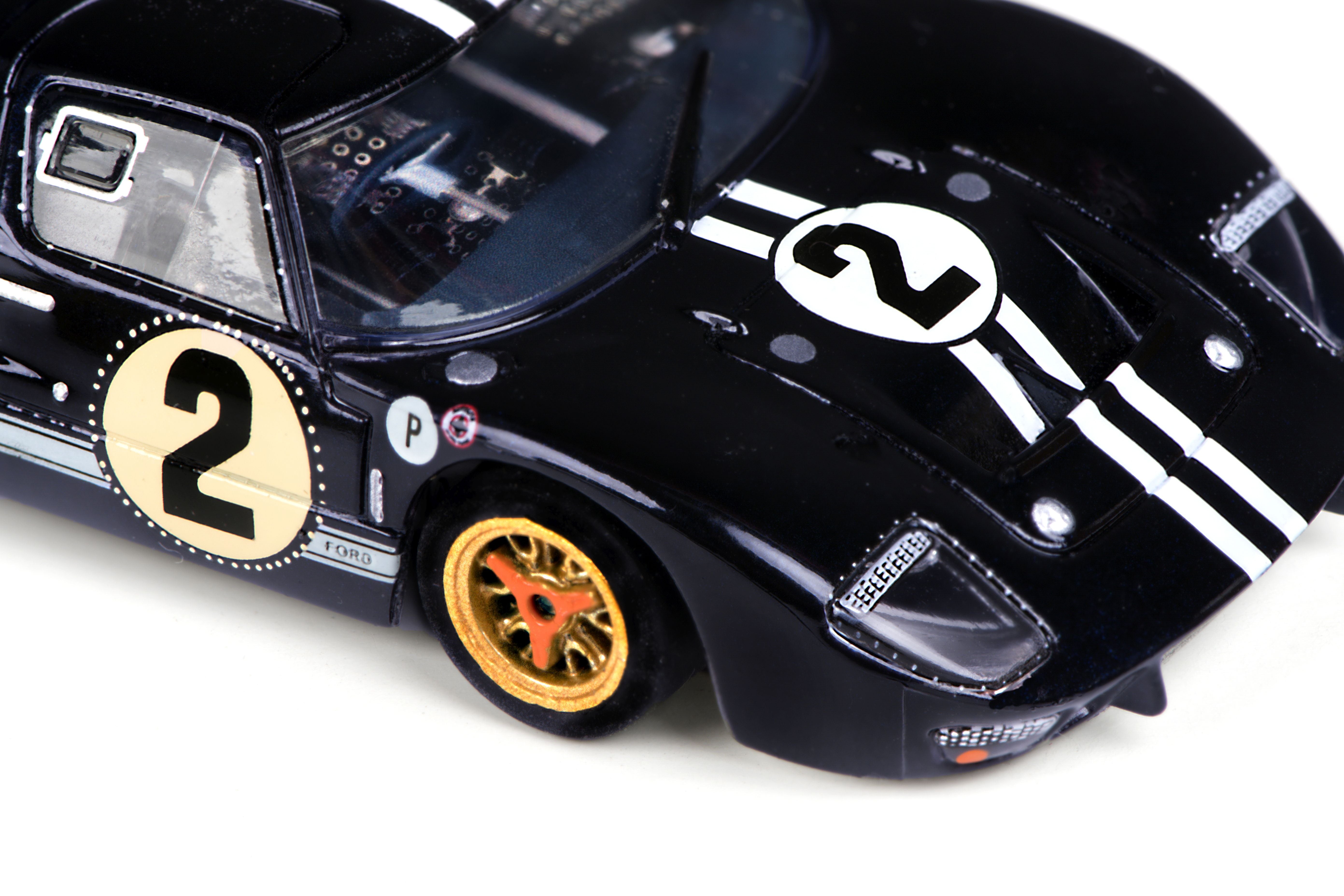 AFX Collector Series Ford GT40 Mk IIB Sebring #2 HO Slot Car (Nightmist Blue) (SWB) (Mega G+) 22031