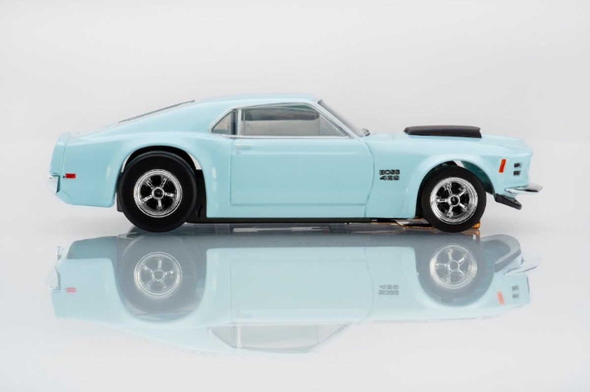 AFX 1970 Ford Mustang Boss 429 Pastel Blue HO Slot Car
