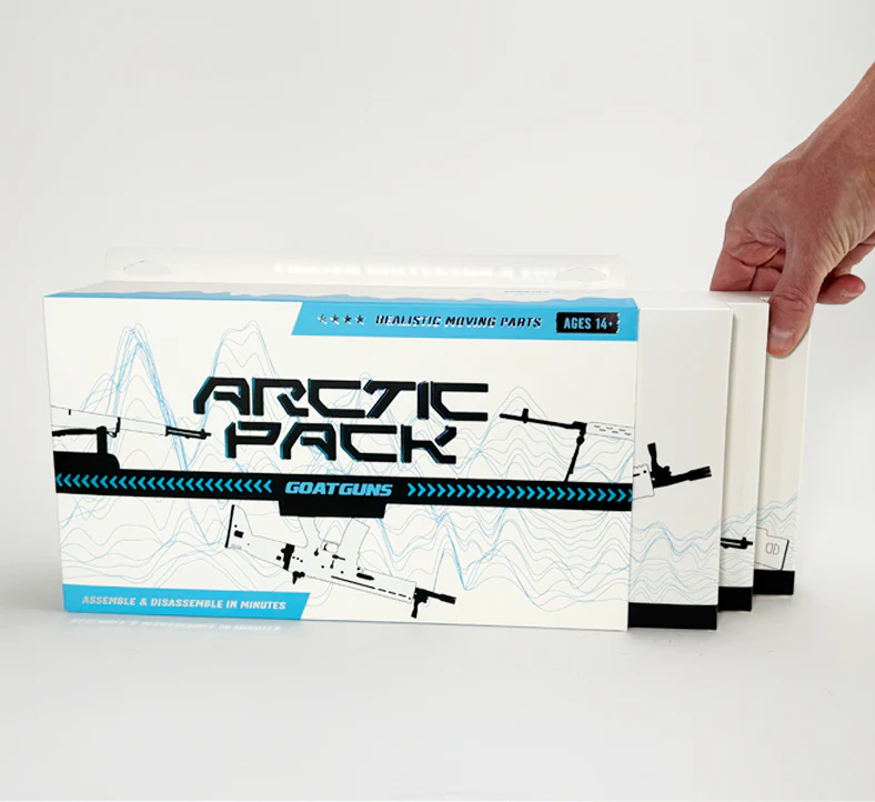 Goat Guns 1/3 Scale Diecast Arctic Kit Special White Edition SVD Sniper, M1 Garand, FN SCAR Combo