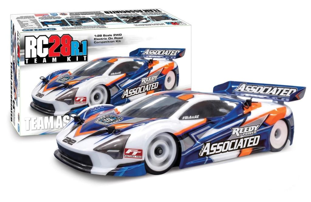 Team Associated RC28R.1 Team Kit – 1/28 2WD Electric On-Road Pan Car Kit with Radbody Mako X2 Body