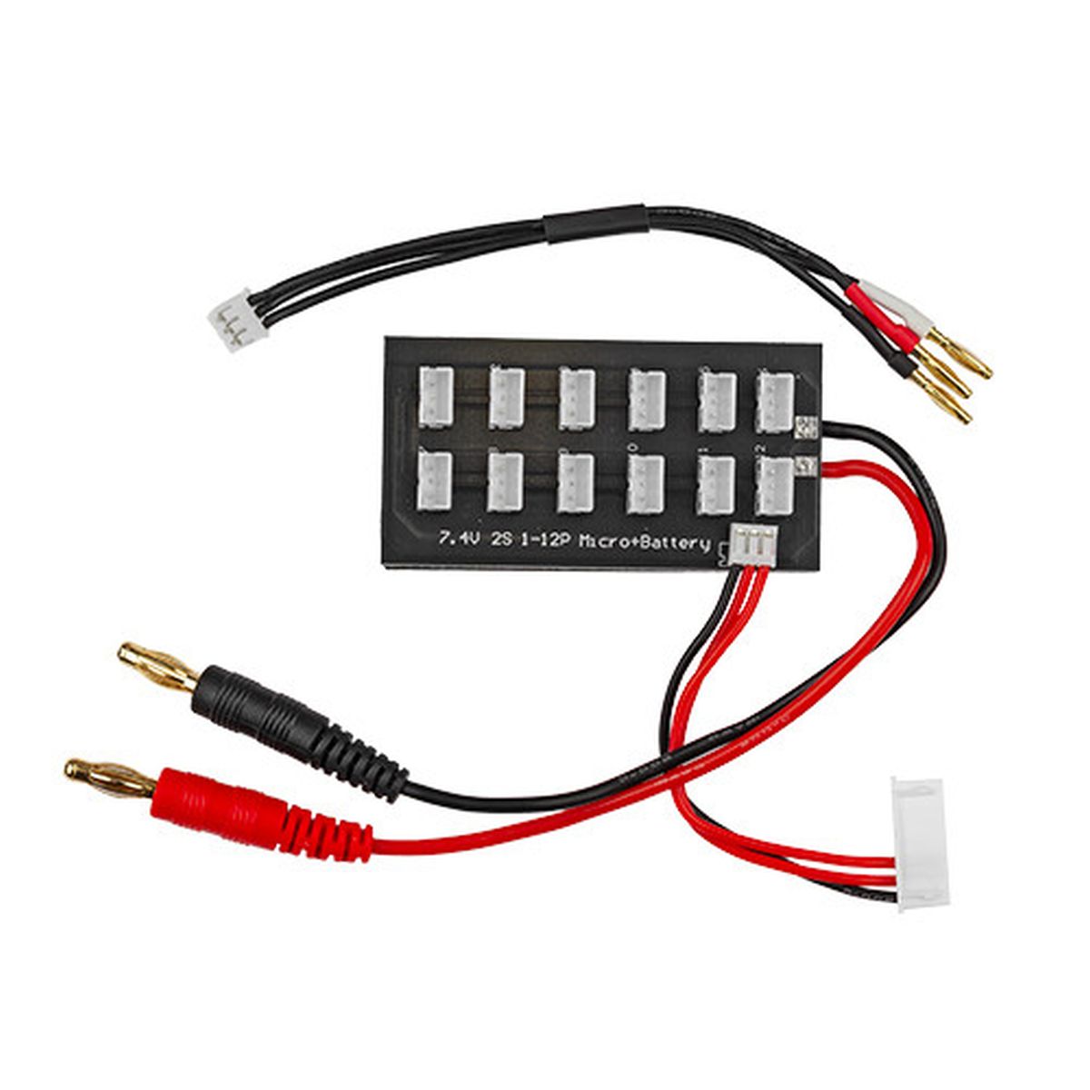Team Associated Reedy 2S Parallel Charging Board with 2mm Bullet Adapter – Multi-Pack Charging