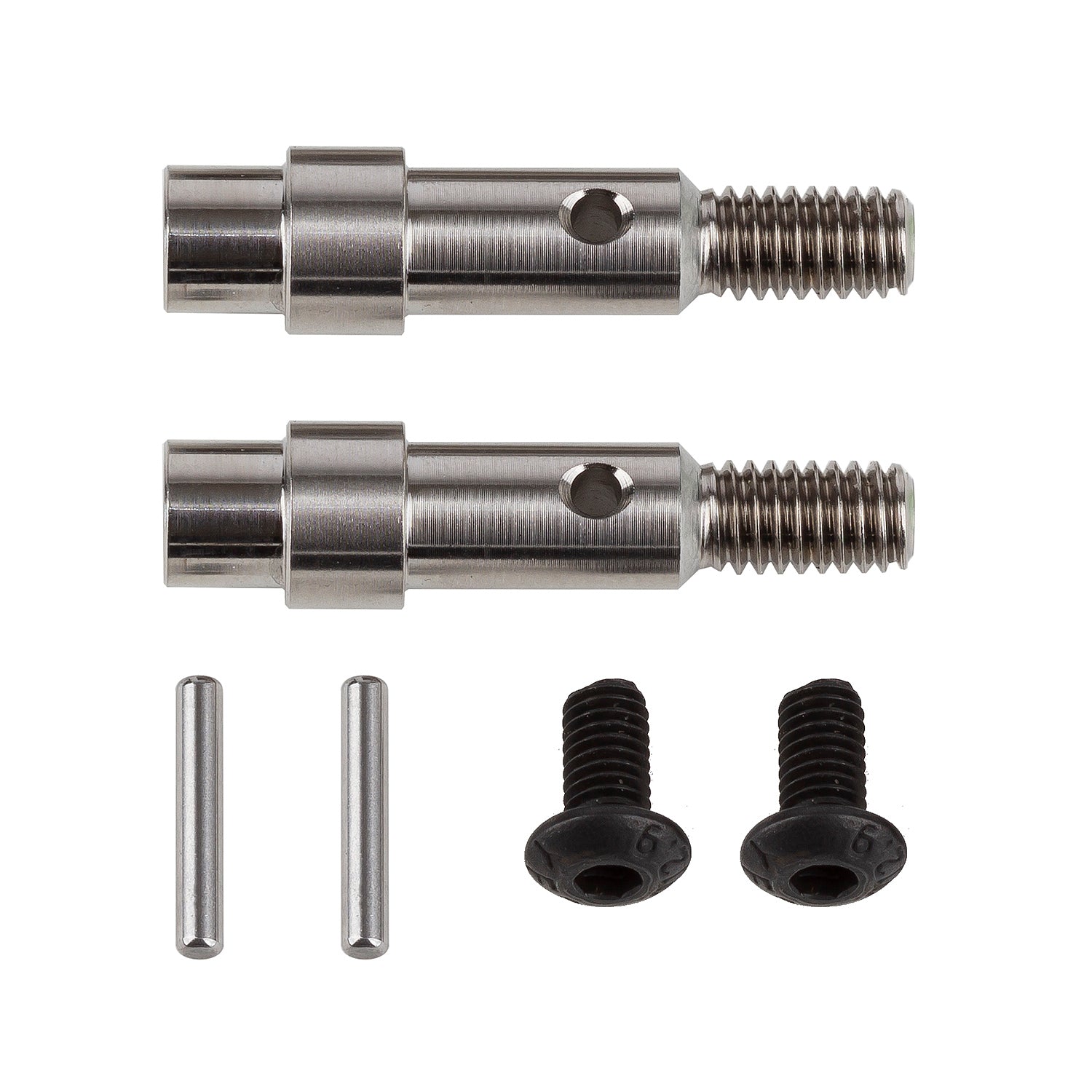 Team Associated RC10B6 Factory Team Titanium Hex Adapter Front Axles