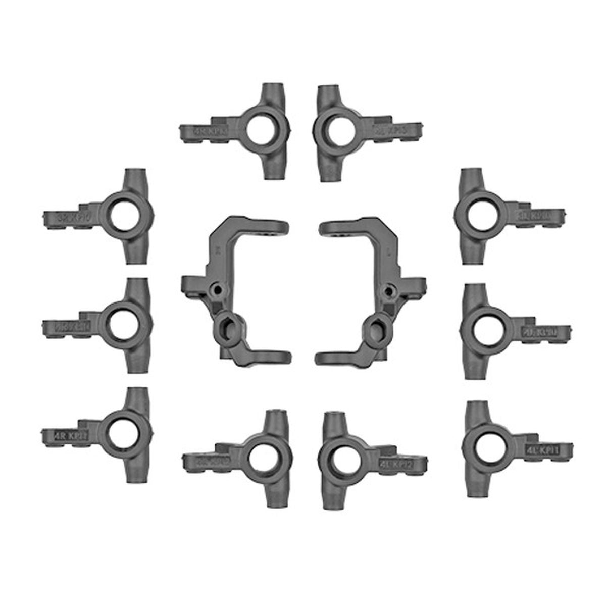 Team Associated RC10T7 Factory Team V2 Carbon Caster and Steering Blocks – Premium Upgrade