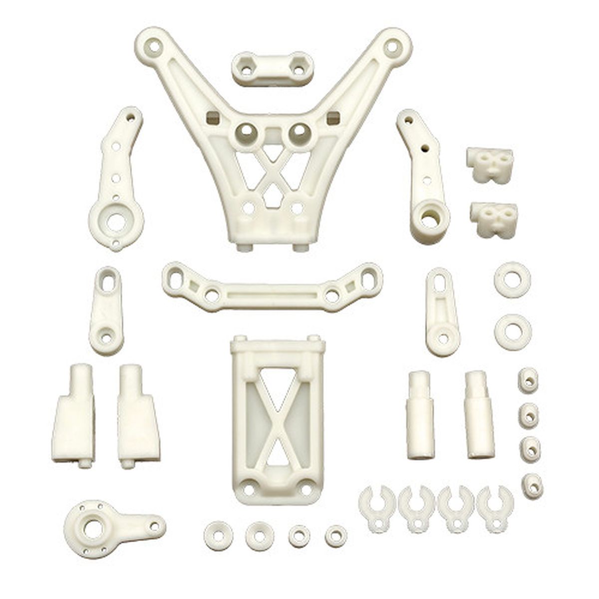 Team Associated DC10 Steering Bellcrank and Top Plate Bulkhead Natural – Replacement
