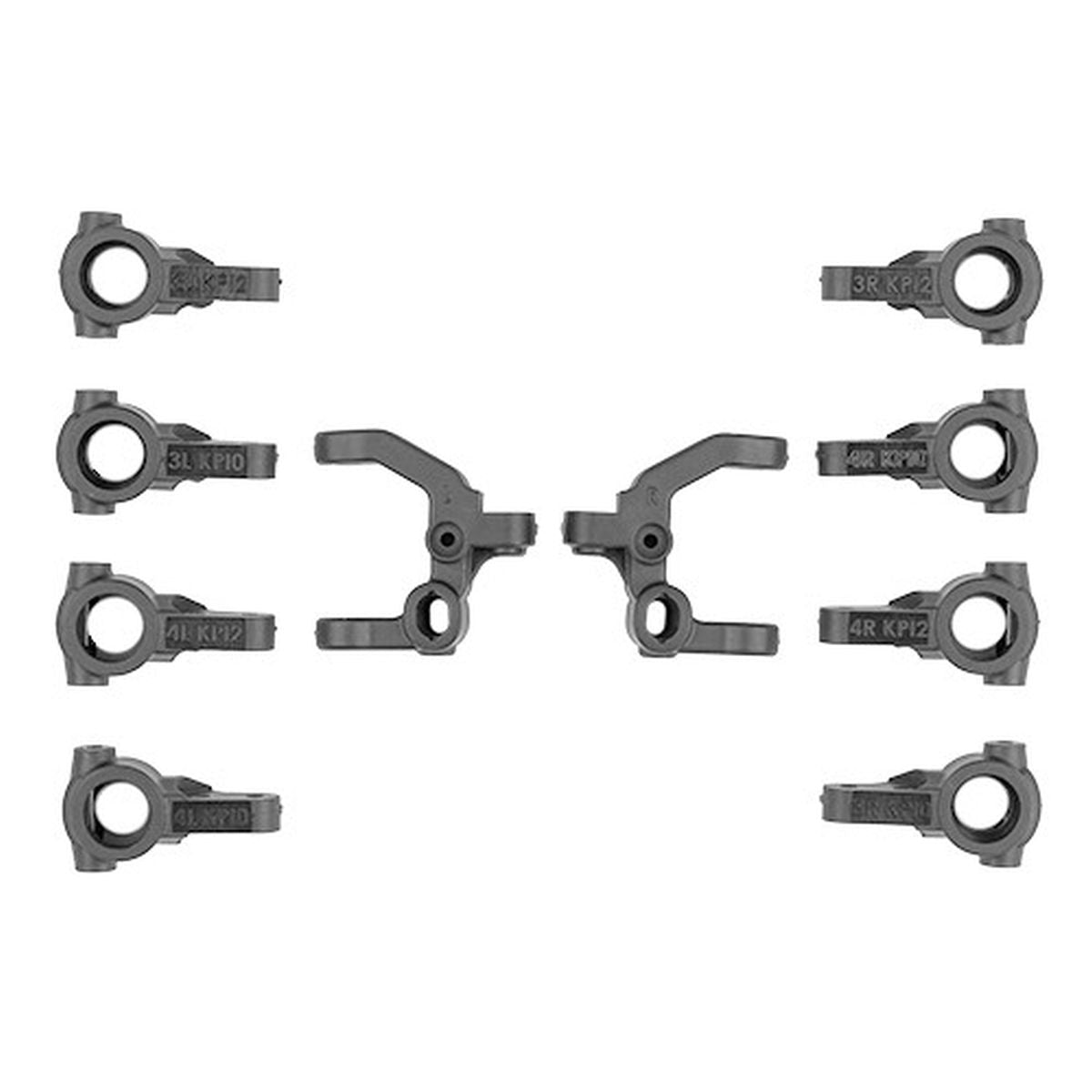 Team Associated RC10B7.1 Factory Team Carbon Caster and Steering Block Set – Premium Steering Upgrade