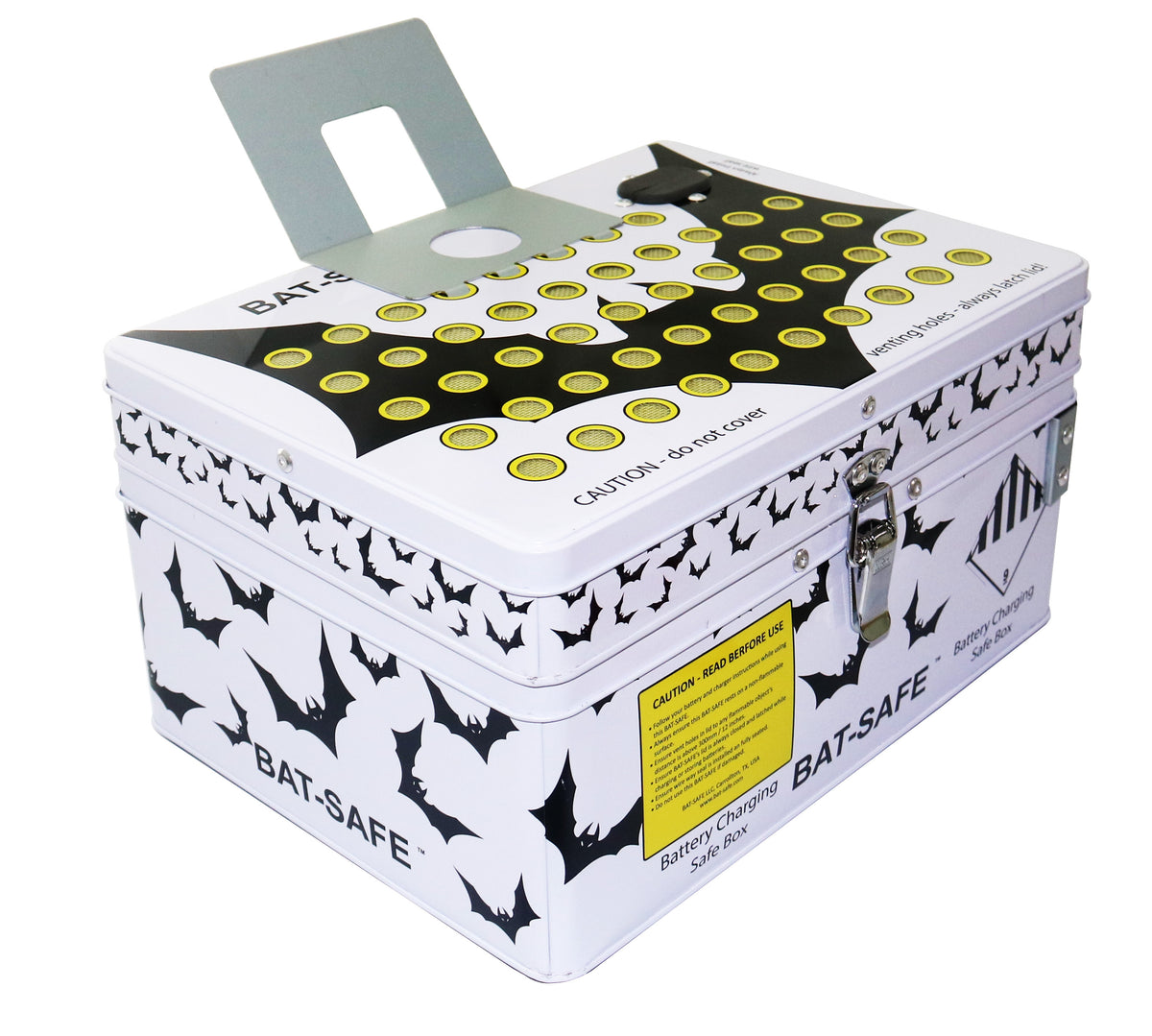 Bat-Safe LiPo Battery Charging Safe Box - Fire Resistant Double-Wall Steel