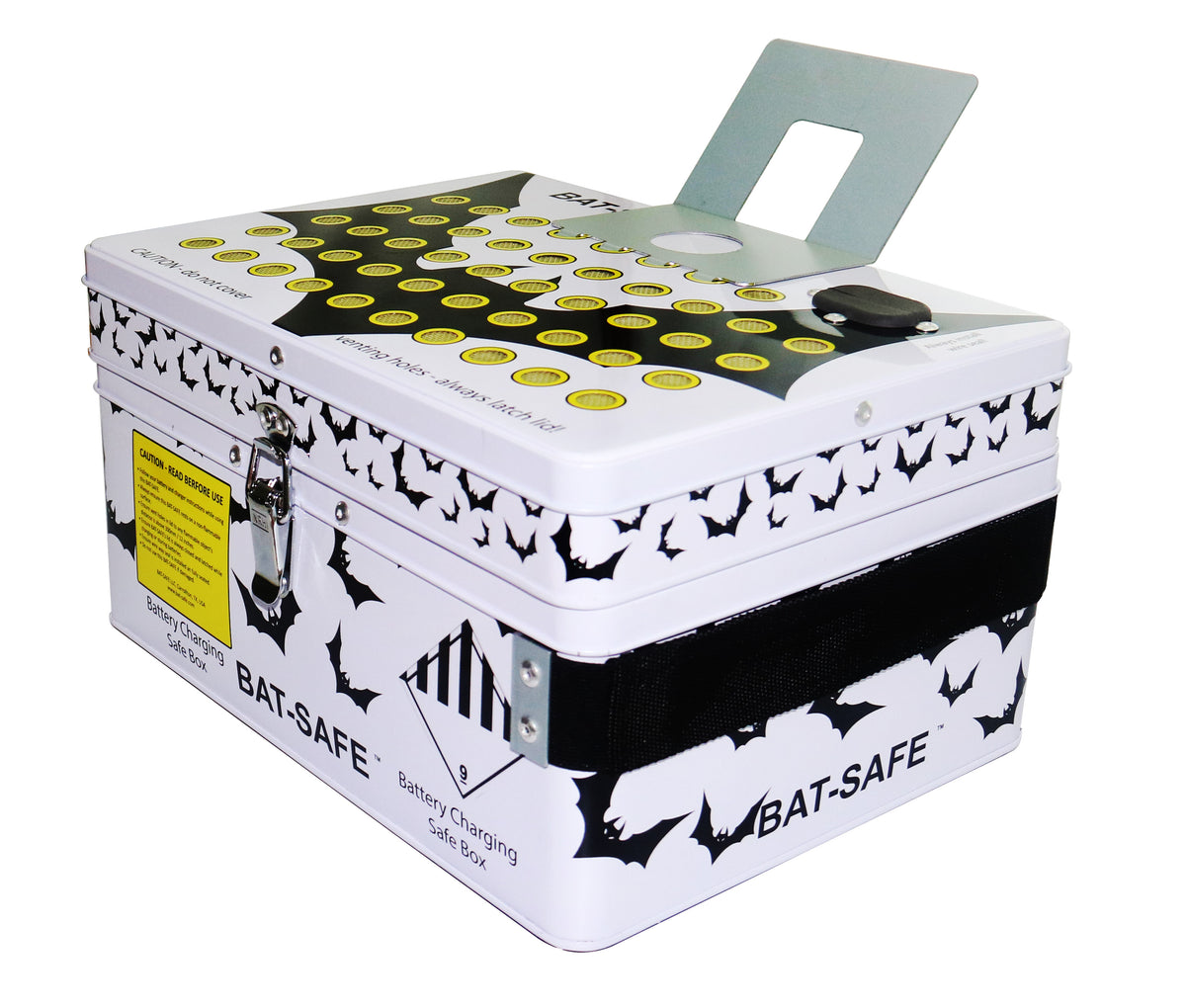 Bat-Safe LiPo Battery Charging Safe Box - Fire Resistant Double-Wall Steel