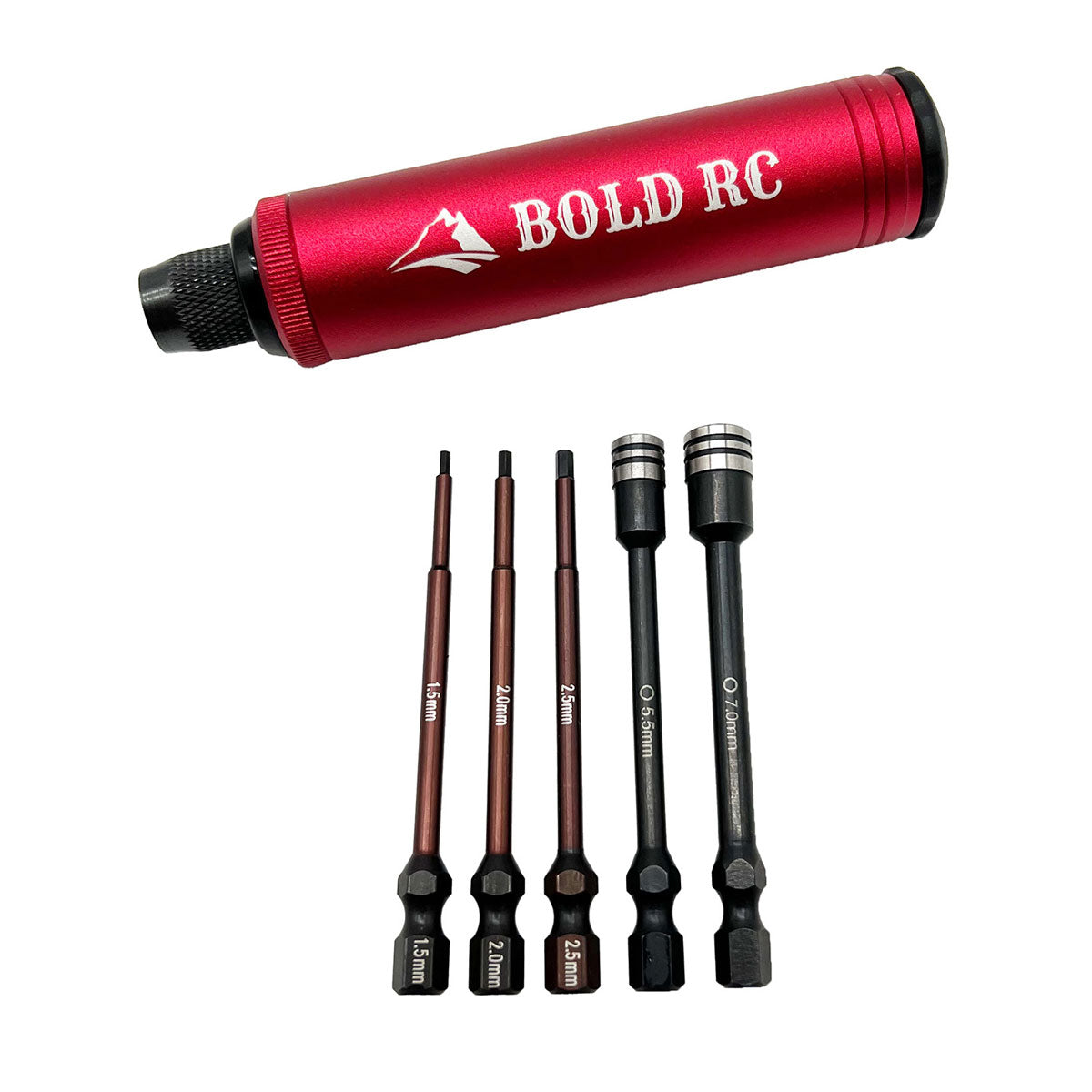 Bold R/C Trail 1/4" Pocket Driver 5 Tip Set & Aluminum Handle 10610