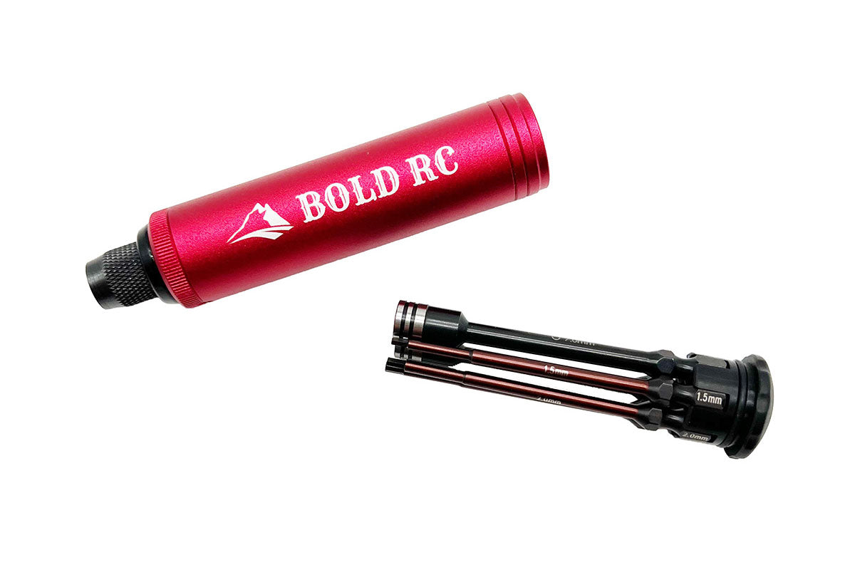 Bold R/C Trail 1/4" Pocket Driver 5 Tip Set & Aluminum Handle 10610