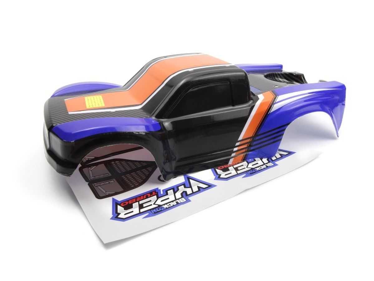 BlackZon Vyper SC Pre-Painted Body Shell - Blue/Orange - 540280