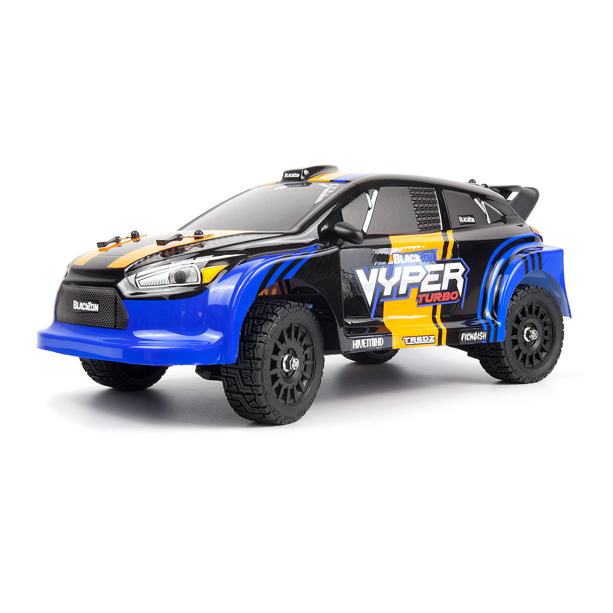 BlackZon Vyper RX Turbo 1/16 4WD 2S Brushless RTR Rally Car Blue Orange