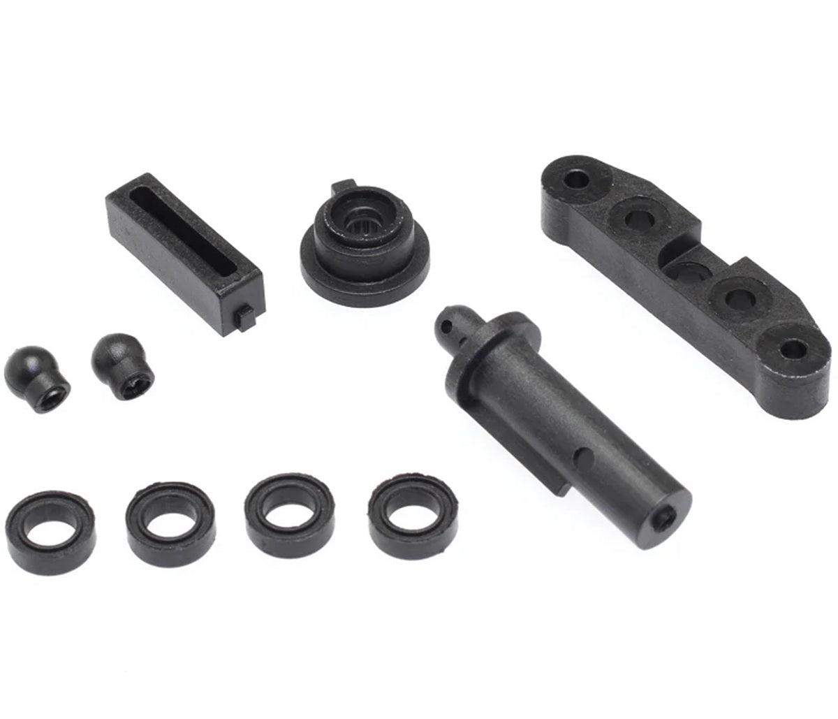 CEN Racing Rear Lower Arm Mount & Pivot Ball Set (25 Spline Adapter, ST Bushing, Battery Plate Post) - 1/16 Scale OEM Part C16301