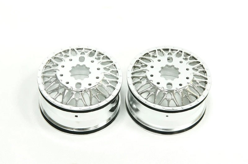 CEN Racing KG1 Forged KD014 Trident-D Front Wheels (2pc) - 35mm Width Chrome - Ford F-450 1/10 Scale Upgrade Part CD0641