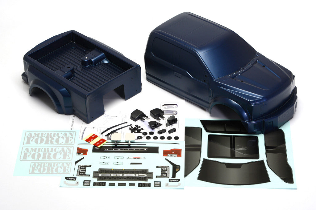 CEN Racing Ford F-450 SD Complete Pre-Painted Body Set - Blue Galaxy - 1/10 Scale 447mm Wheelbase CD902