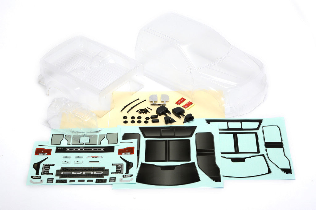 CEN Racing Ford F-450 SD Complete Clear Lexan Body Set with Light Buckets - 447mm Wheelbase OEM Part CD903