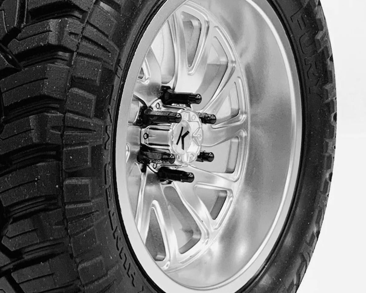 CEN Racing Bullet Wheel Lug (black chrome M2 studs with tool 24pcs)