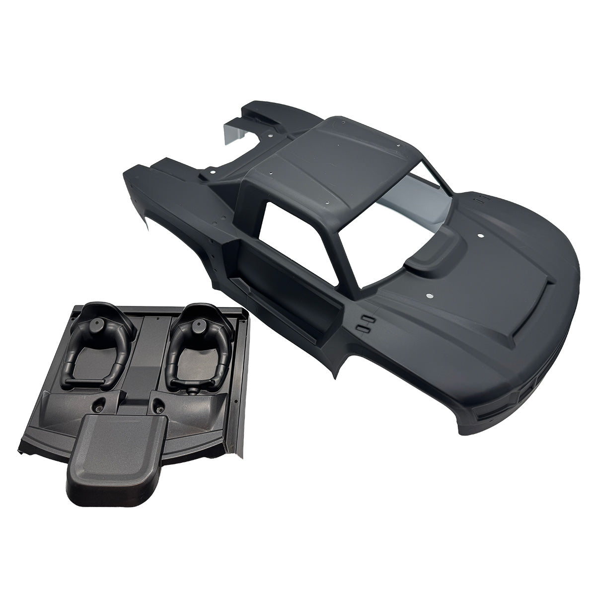 CEN Racing 1/10 Matte Black Short Course Truck Body Shell (w/ Interior