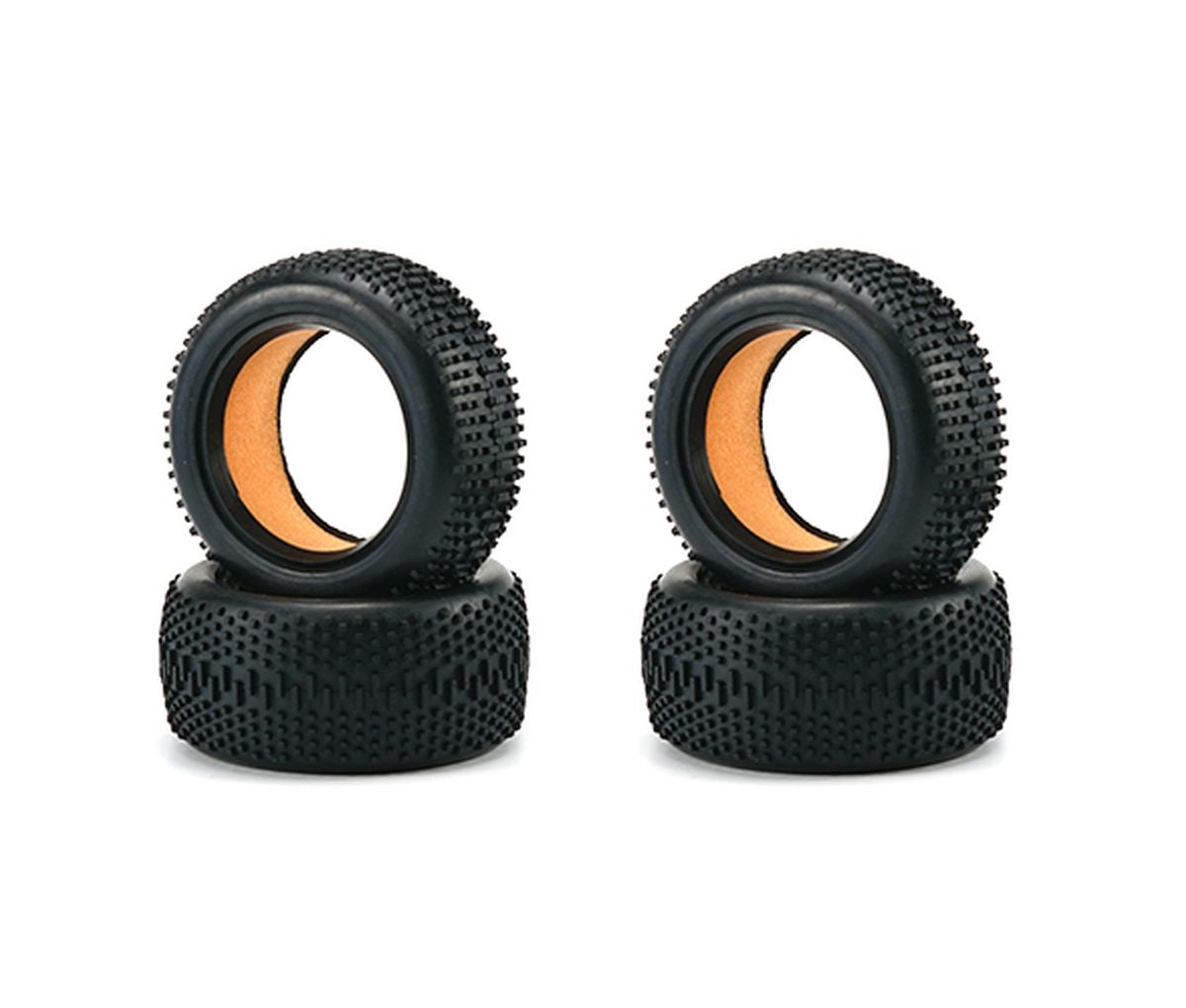 Carisma Mini 4XS Soft Compound Tires Set - 1/14 Scale High Grip Tires