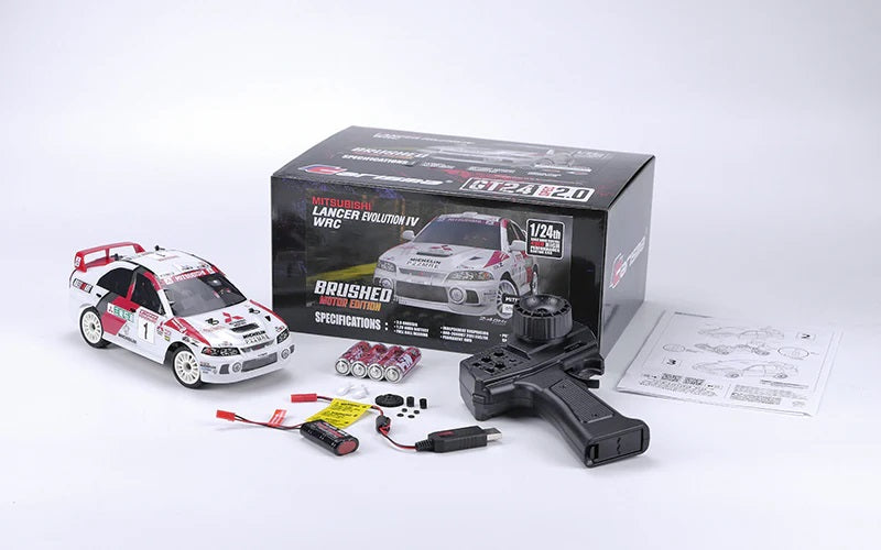 Carisma GT24 2.0 Mitsubishi Lancer EVO IV WRC – Brushed Motor Edition (92068)