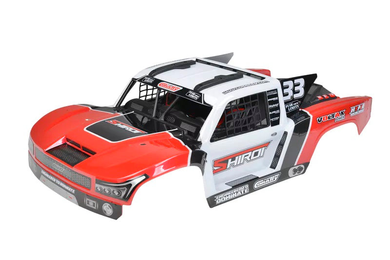 Corally Polycarbonate Body - Shiroi - with Driver Interior & Roll | RC Body Shell Replacement
