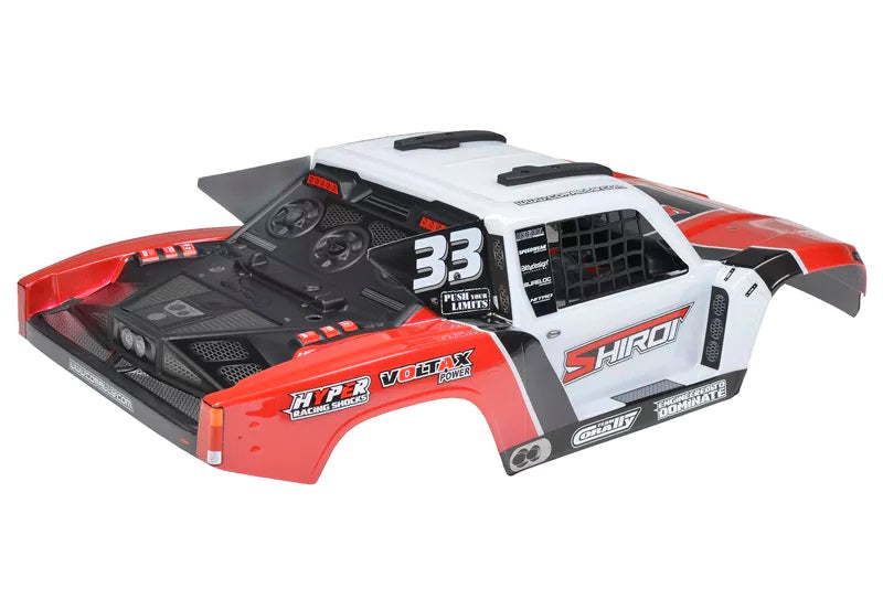 Corally Polycarbonate Body - Shiroi - with Driver Interior & Roll | RC Body Shell Replacement
