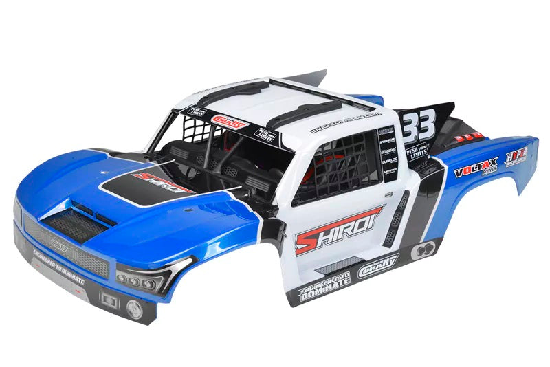 Corally Polycarbonate Body - Shiroi - with Driver Interior & Roll | RC Body Shell Replacement
